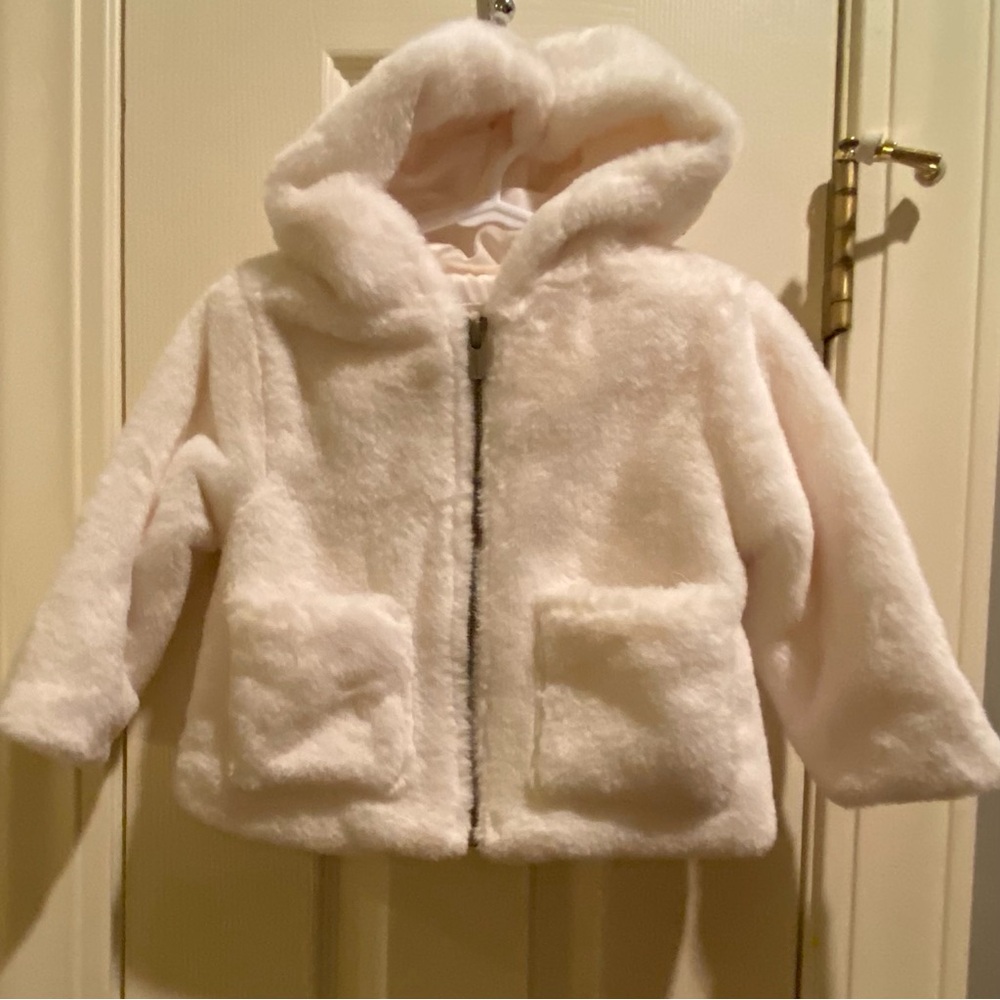 ❤️Old Navy Cozy Baby Cream Hooded Jacket NWOT